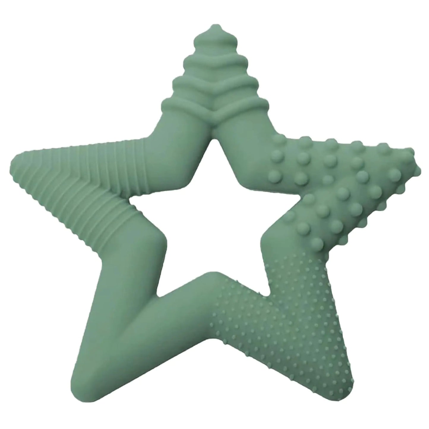 TalkTools Sensory Teeny Teether Star - Alternative to Thumb Sucking and Pacifiers Enhances Oral Motor Awareness Perfect for Children with Sensory Needs Oral Development Aids (Sage)